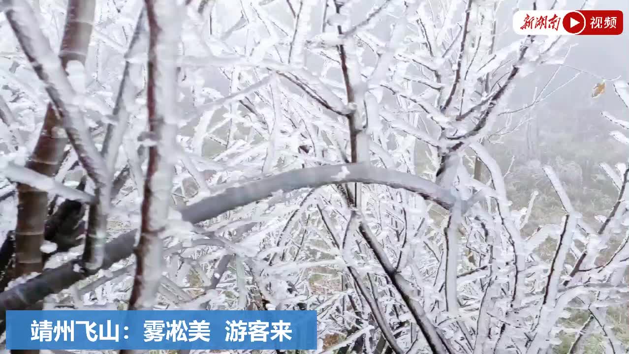 12月15日,靖州苗族侗族自治县飞山景区,低温天气