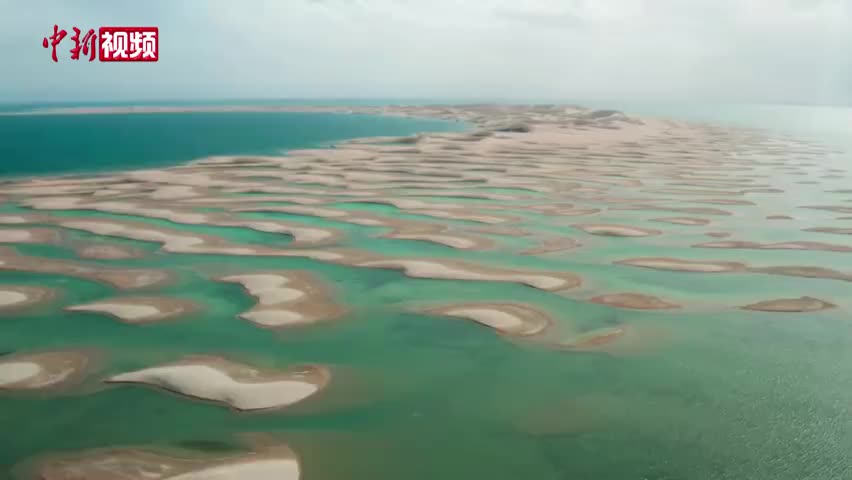 神奇!青海湖水上沙漠奇觀