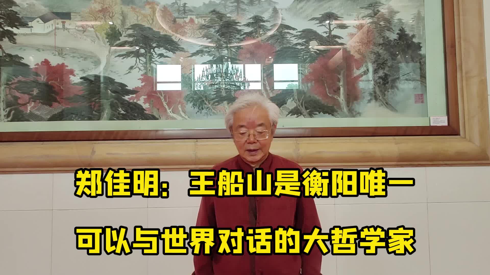 郑佳明：王船山是衡阳唯一可以与世界对话的人