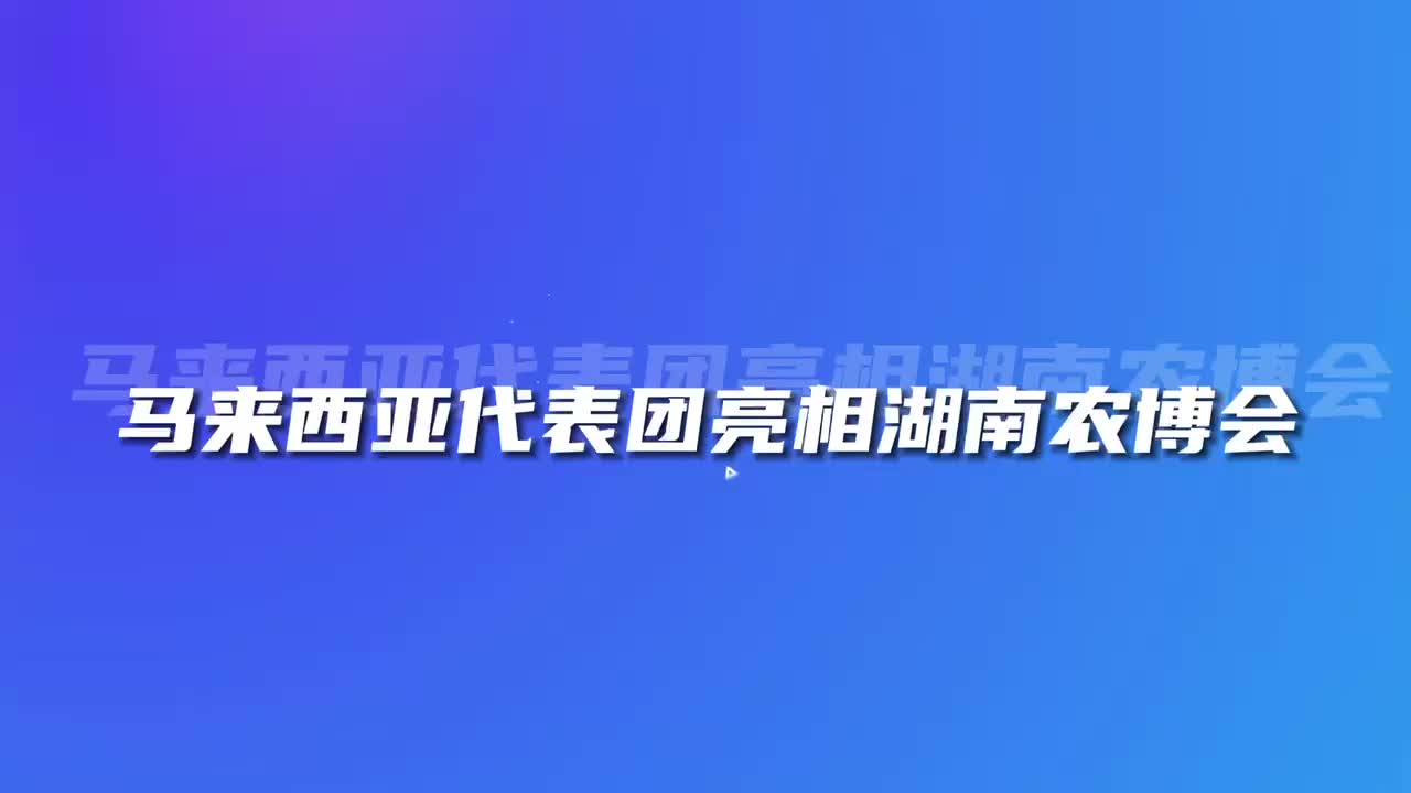 视频｜马来西亚代表团亮相湖南农博会：力拓内部销售渠道，深化产品交流