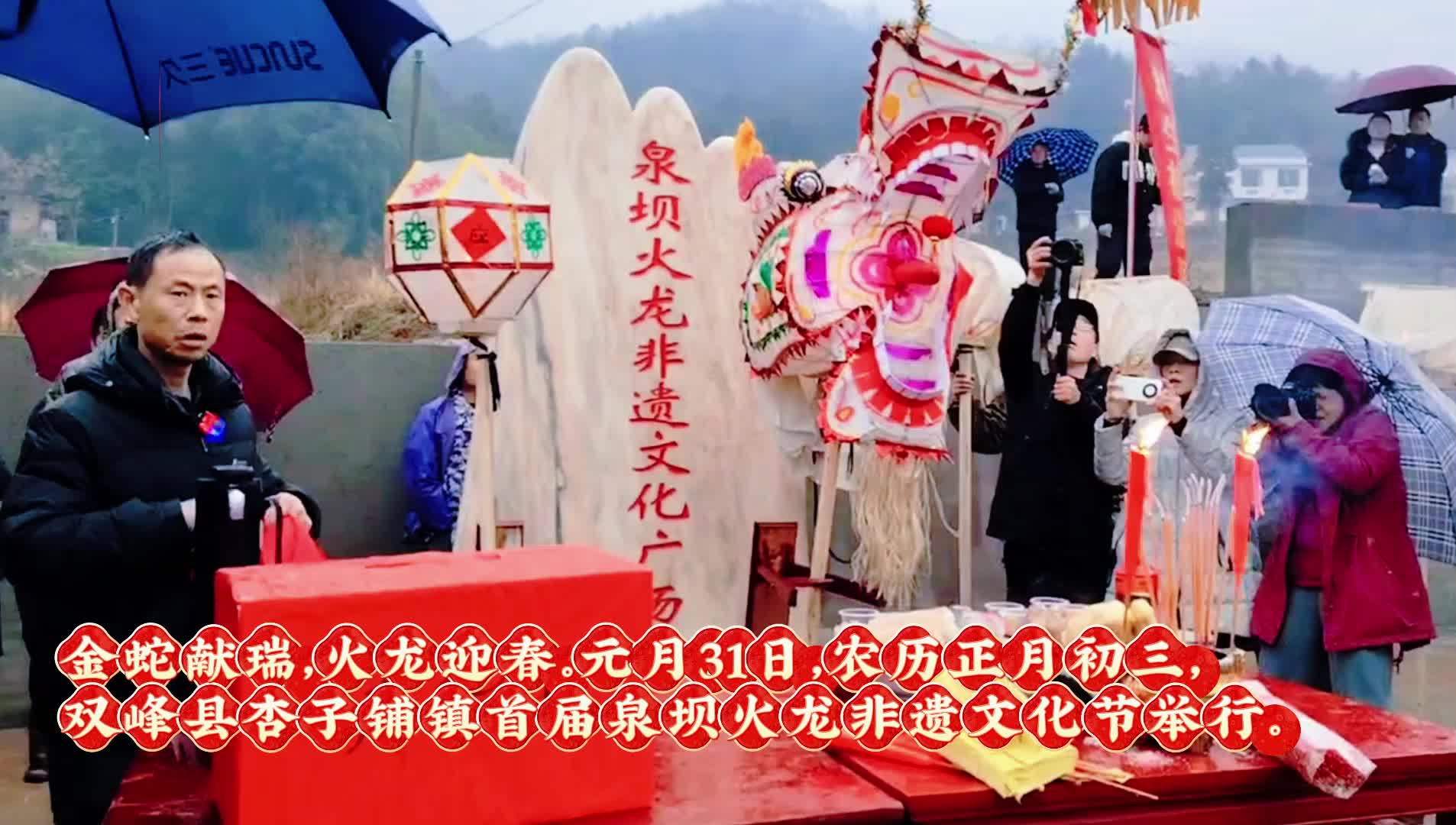 视频·湘中年味|泉坝火龙闹新春 迎灯接福岁岁安