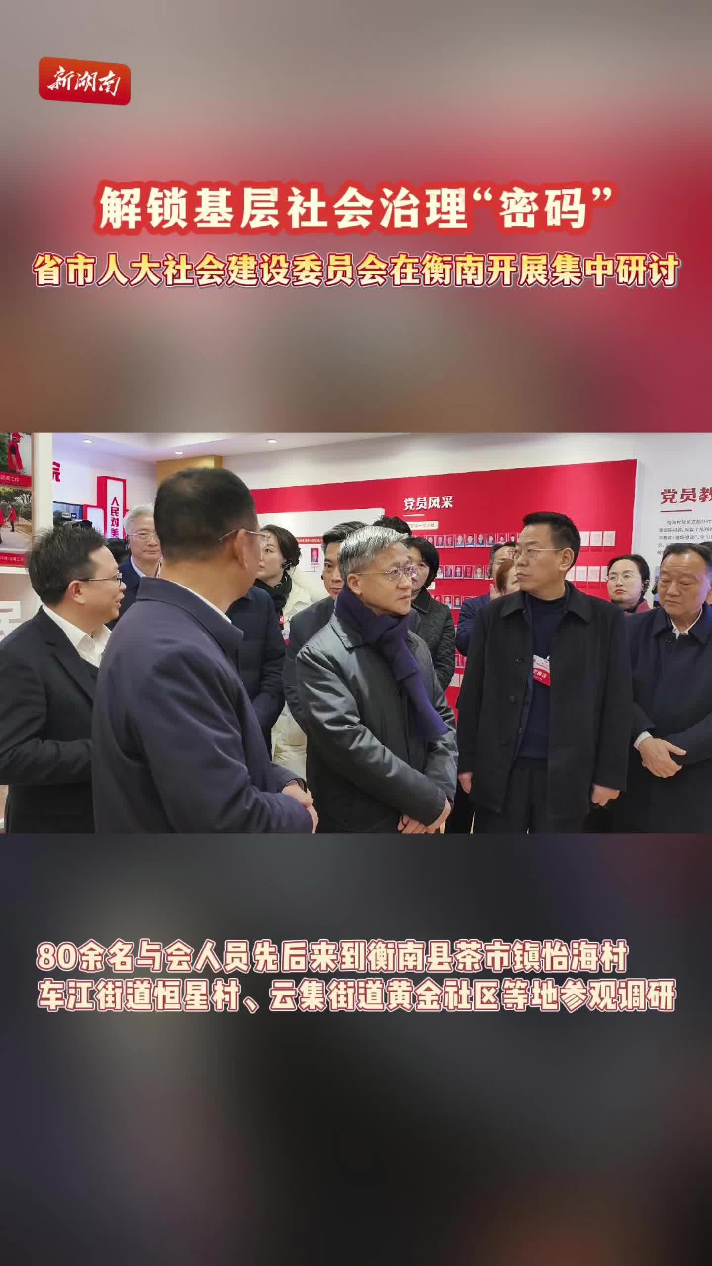 解锁基层社会治理密码！省市人大社会建设委员会在衡南开展集中研讨