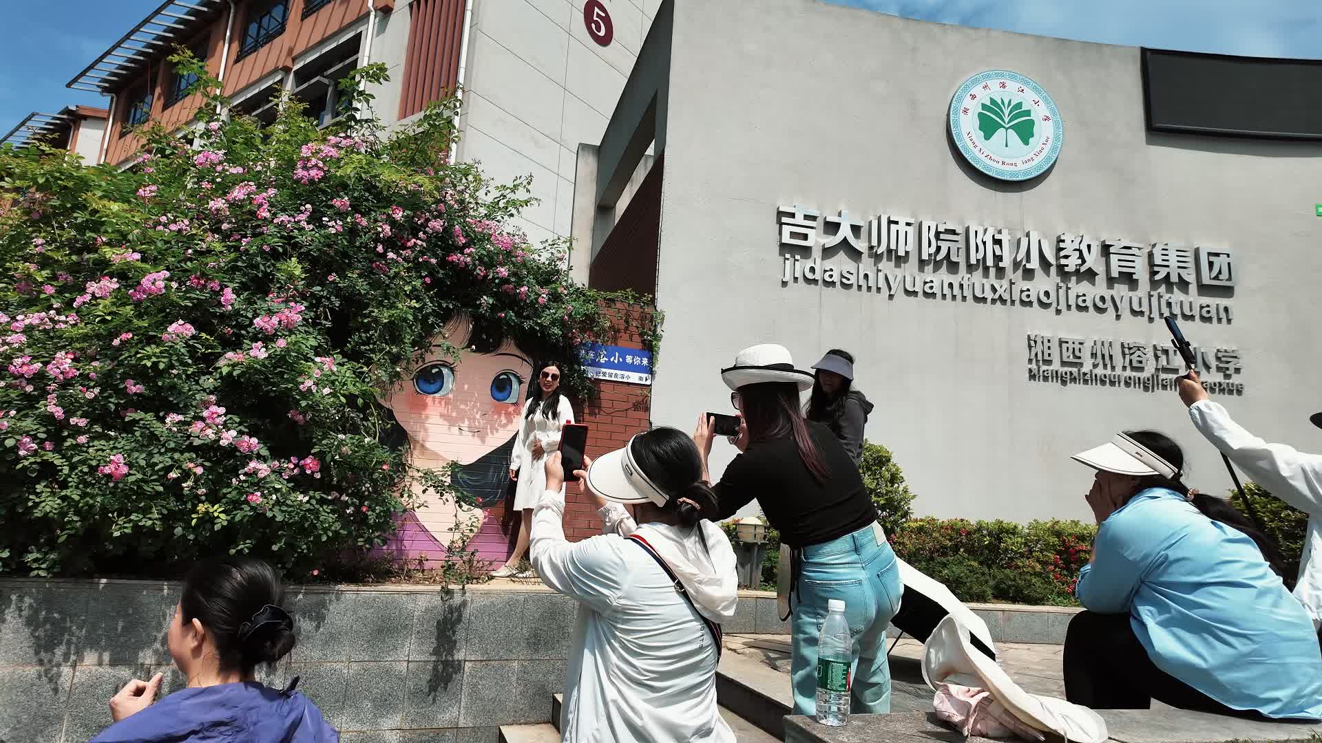 校园美育新标杆！湘西州溶江小学花墙走红网络，市民争相打卡