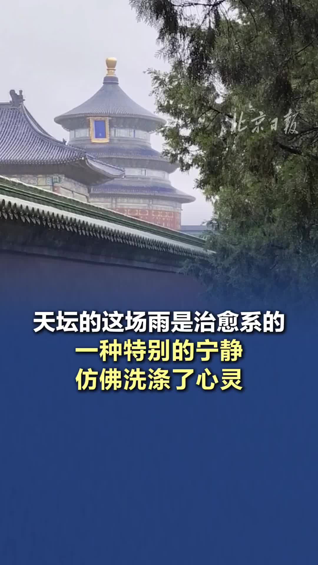 天坛的这场雨，是治愈系的