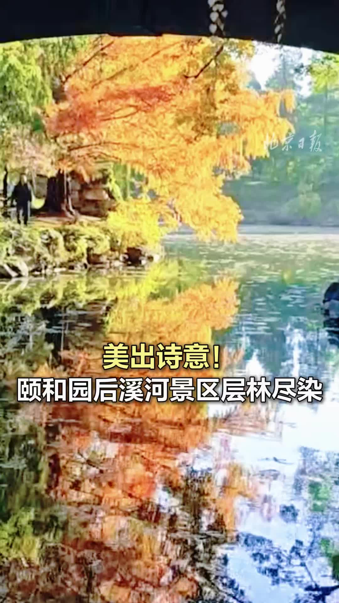 美出诗意！颐和园后溪河景区层林尽染