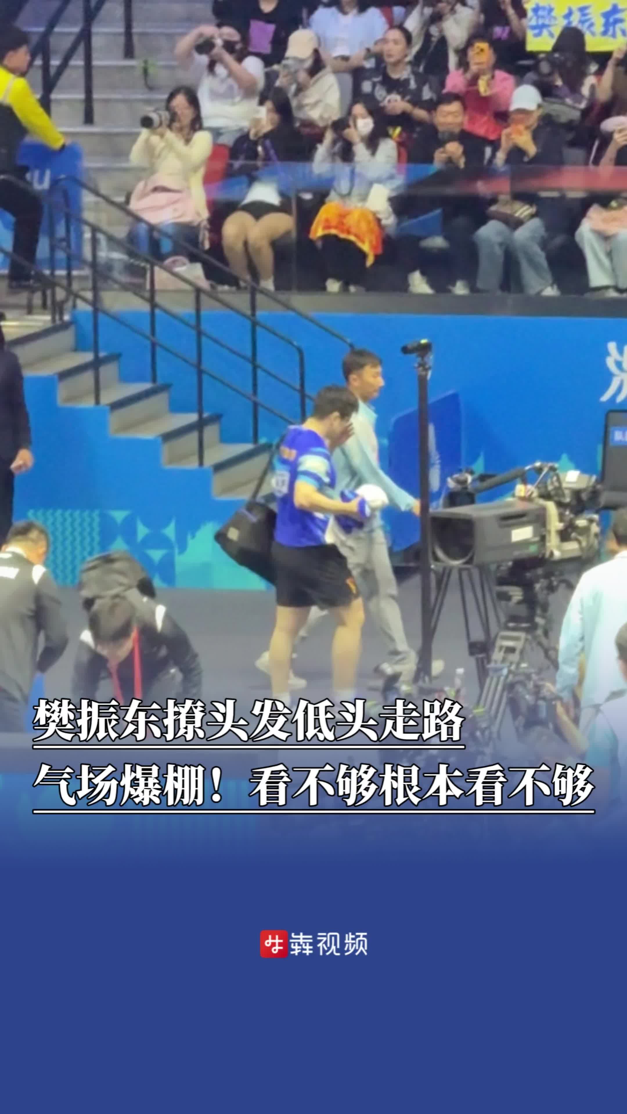 樊振东撩头发低头走路，气场爆棚！看不够根本看不够