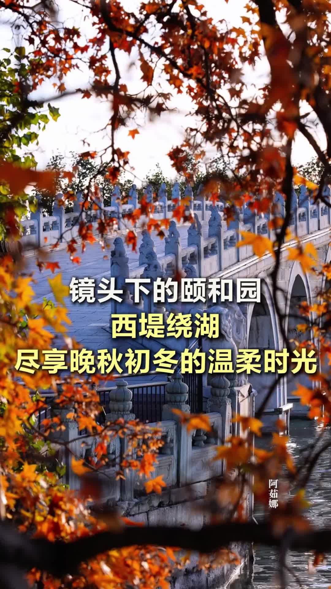 镜头下的颐和园：西堤绕湖，尽享晚秋初冬的温柔时光‌