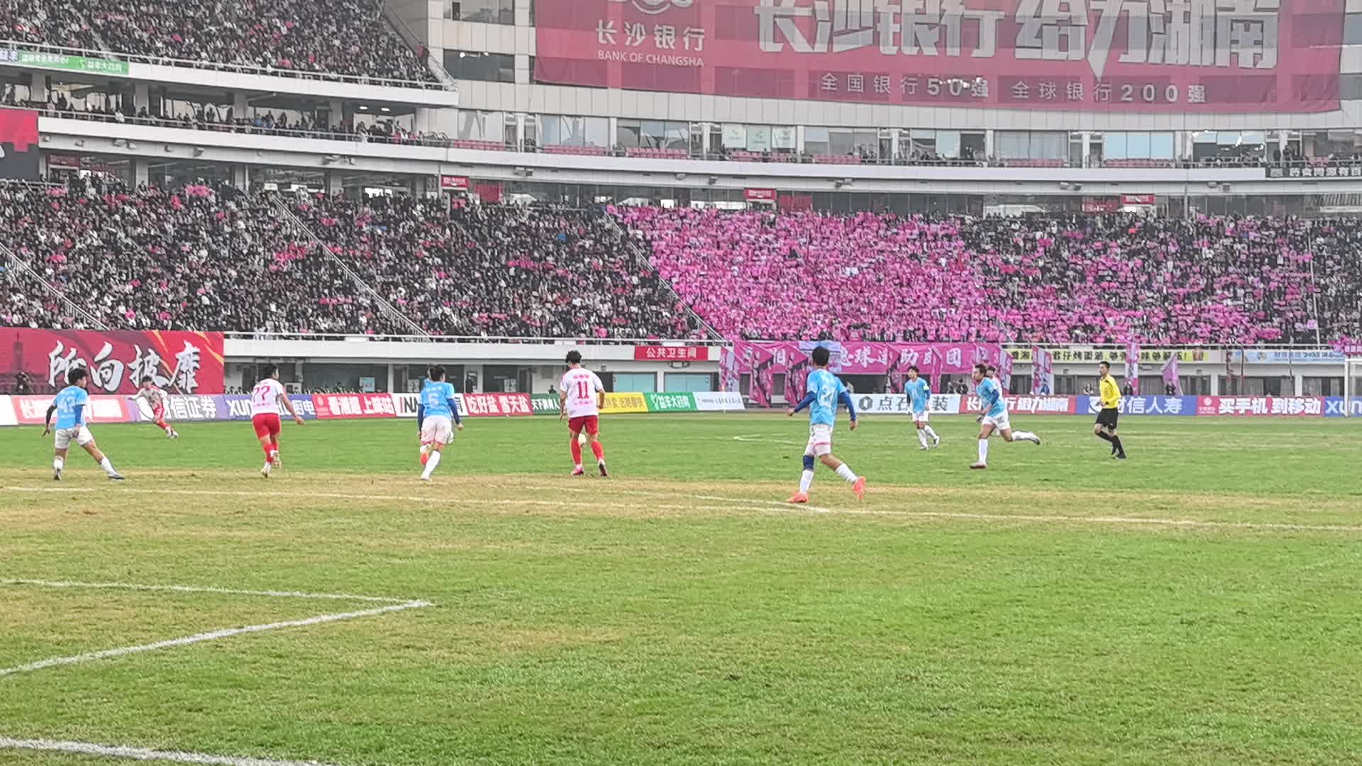 77号陈琪进球！长沙队2:1领先常德队