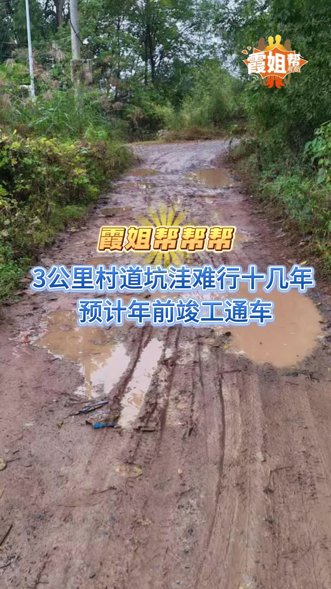 霞姐帮帮帮|3公里村道坑洼难行十几年 预计年前竣工通车