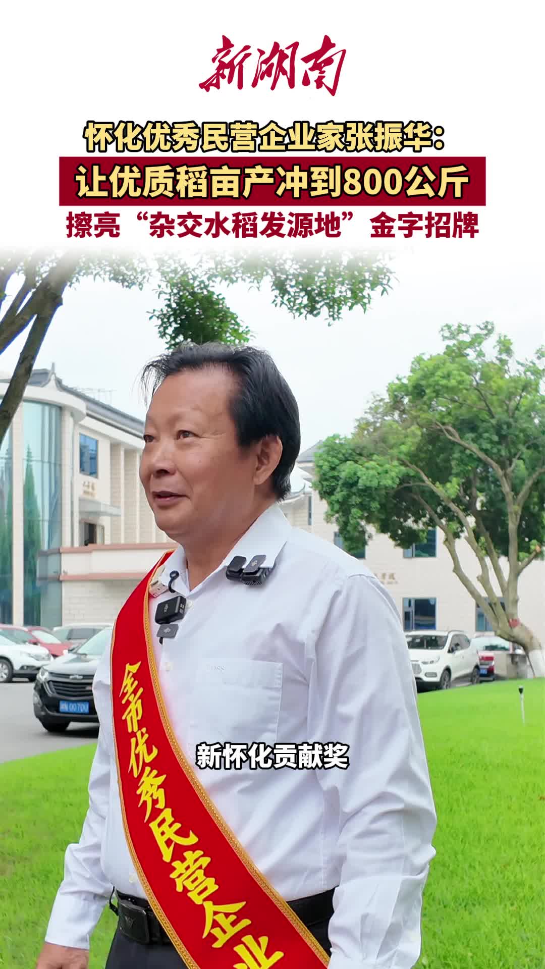 怀化优秀民营企业家张振华：让优质稻亩产冲到800公斤 擦亮“杂交水稻发源地”金字招牌