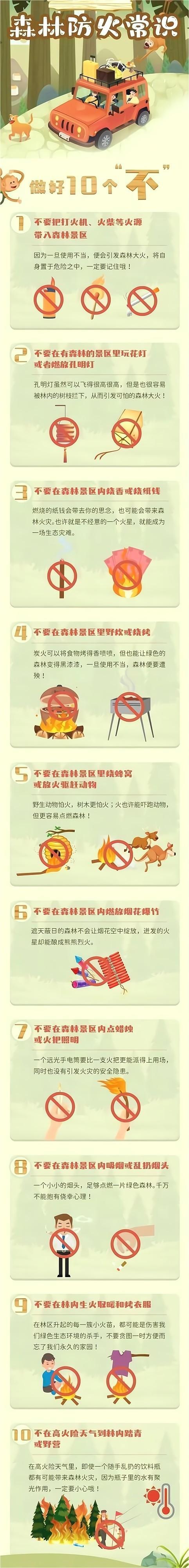 森林防火要做好10个“不”