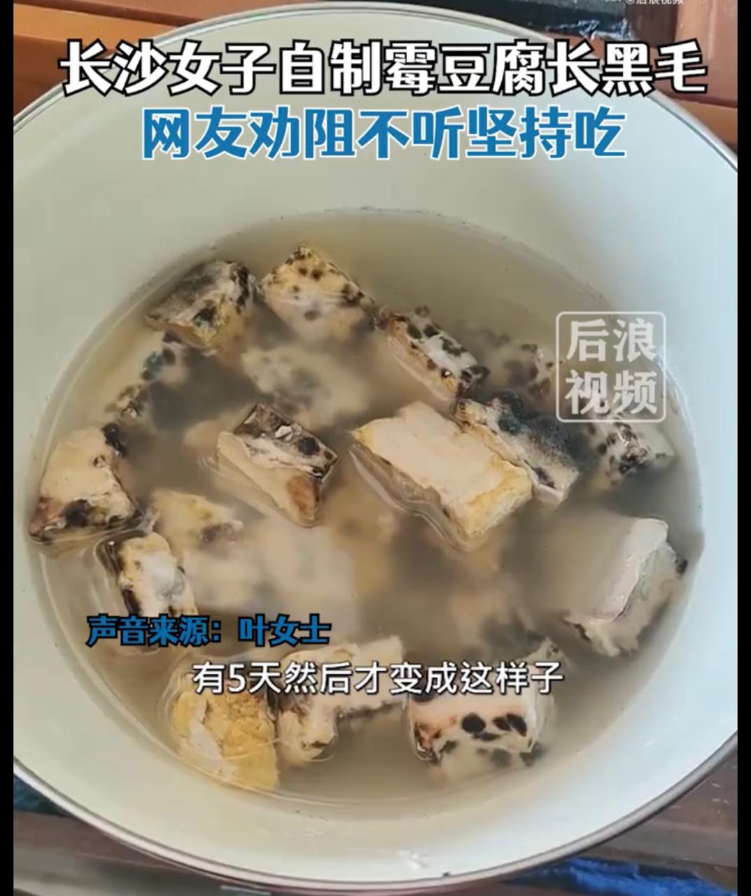 长沙女子自制霉豆腐长出黑毛仍继续食用，医生提醒！