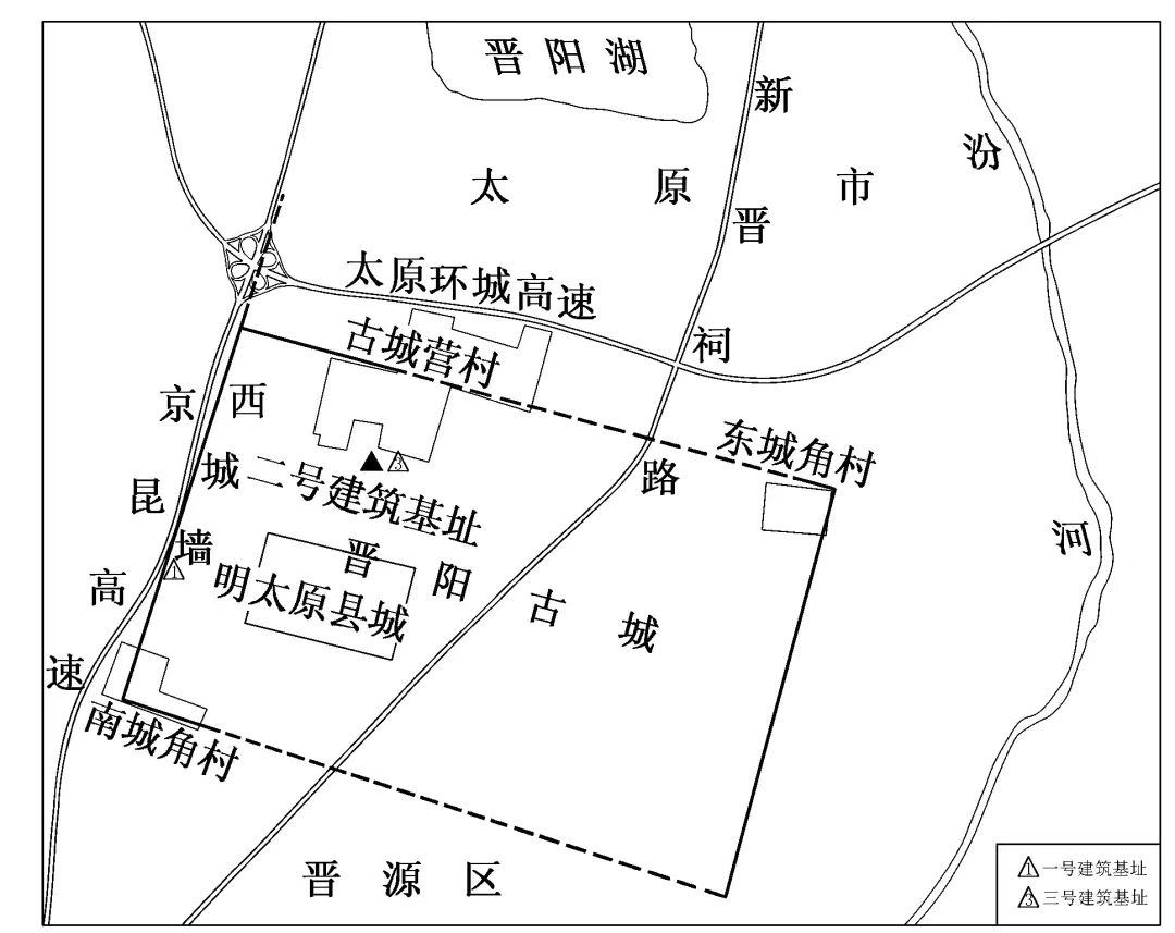 图片来源:山西省考古研究院△山西太原晋阳古城二号建筑基址航拍 上为