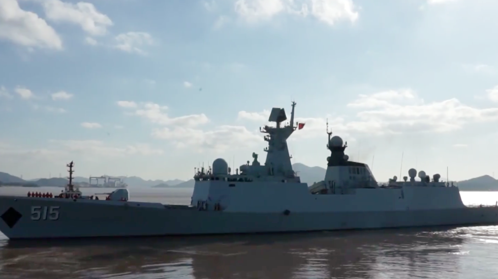 中俄“海上联合—2022”联合军演 参演中方舰艇起航
