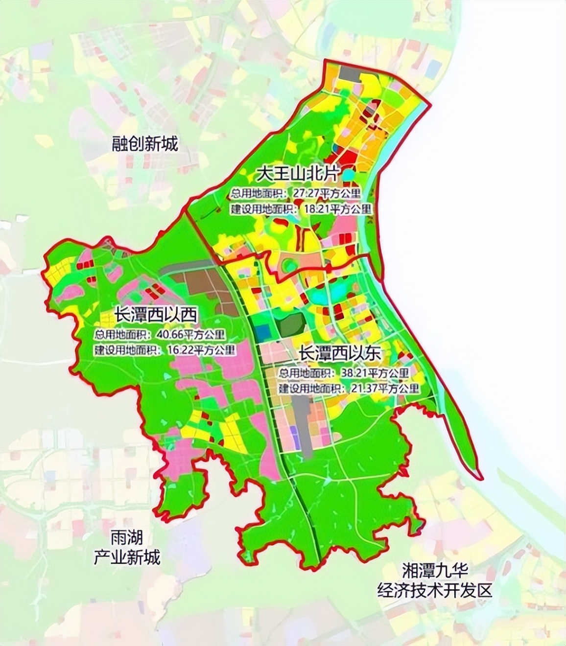 大王山片区总规划面积约106平方公里,片区计划投资额约3500亿元,分北