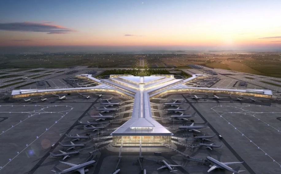 长沙机场改扩建工程t3航站楼效果图