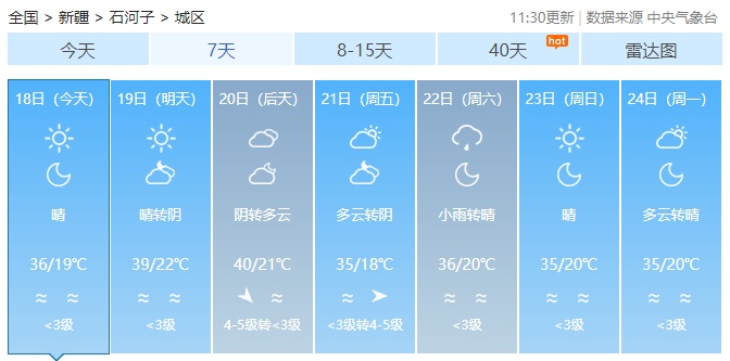 天气预报石河子十五天_石河子天气预报_天气预报石河子一周