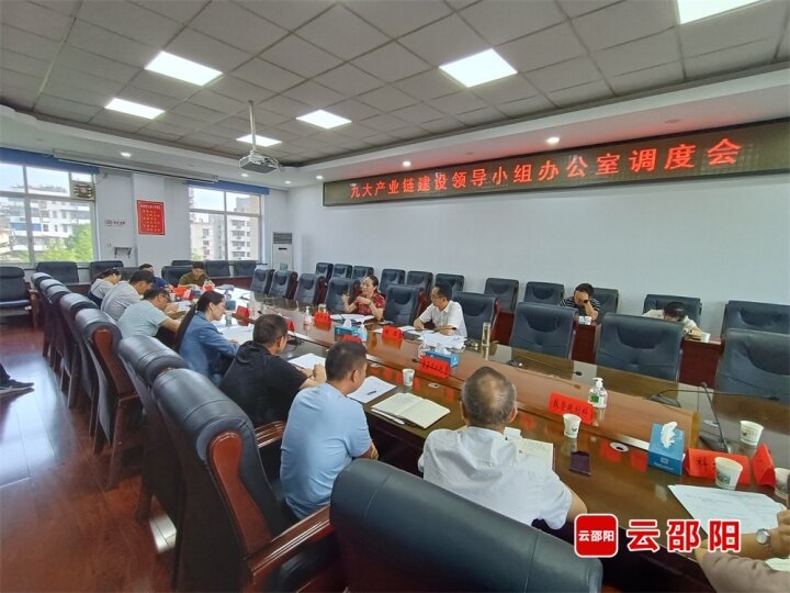 邵阳市九大产业链建设领导小组办公室召开调度会_邵阳头条网