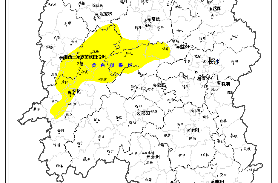 湖南发布地质灾害黄色预警