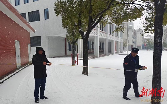 华容县章华学校：极端天气情况下的安全隐患排查不放松