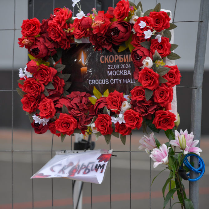 悼念莫斯科近郊恐袭事件遇难者