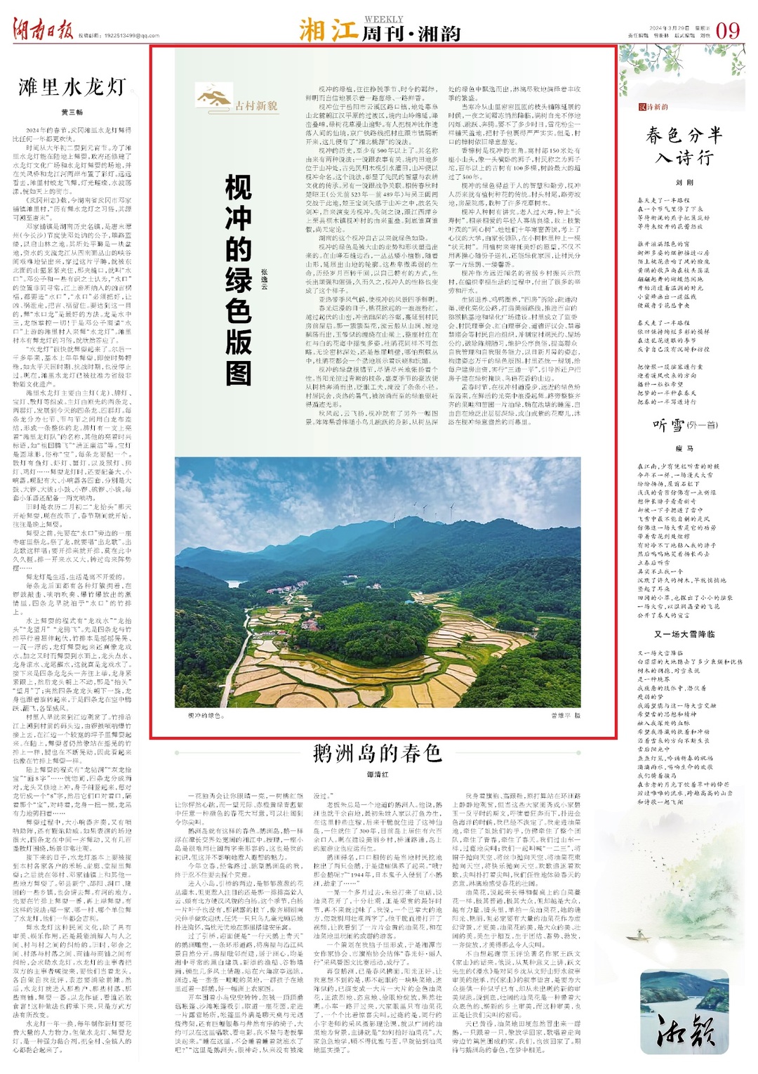 湘江周刊·湘韵|古村新貌⑪|枧冲的绿色版图