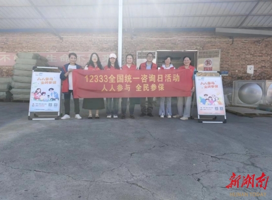 邵东市杨桥镇党员志愿者积极开展12333全国统一咨询日宣传活动