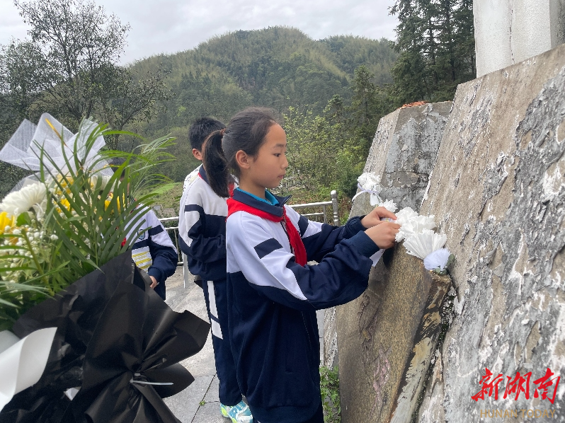 安化县梅城镇完小党支部瞻仰红色丰碑深植爱国情怀