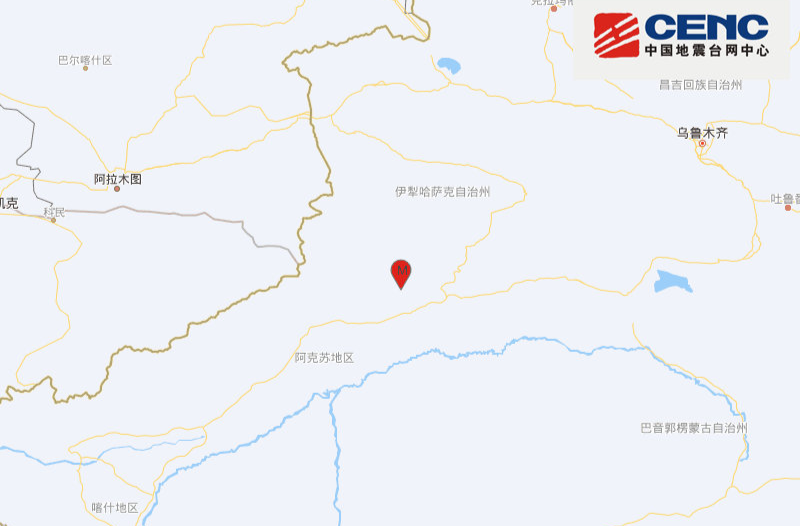 新疆阿克苏地区拜城县发生5.1级地震 震源深度18千米