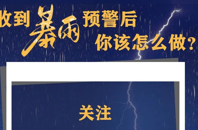 应急科普丨收到暴雨预警后，你该怎么做？