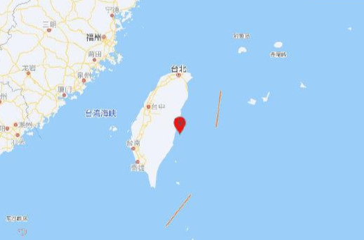 台湾花莲县海域发生5.0级地震 震源深度20千米
