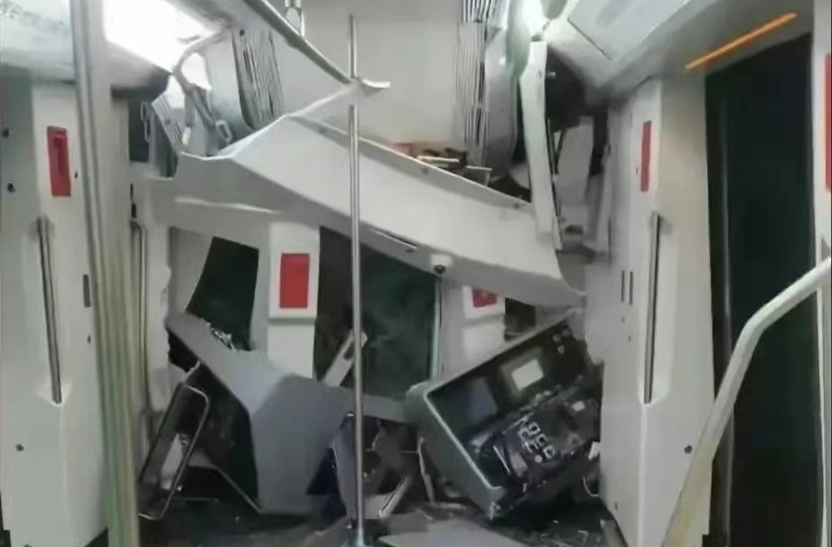 西安地铁在建10号线试验线路事故  致1死2伤