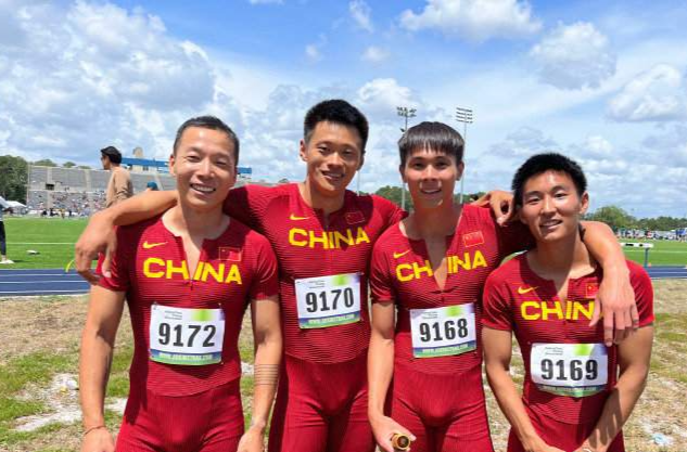 中国接力男队在美夺冠，比赛成绩超越杭州亚运会