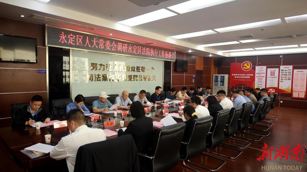 永定区人大常委会调研区人民法院执行工作