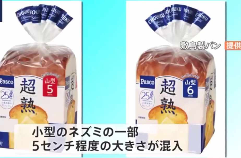 召回超10万袋！日本知名面包产品混有老鼠残骸